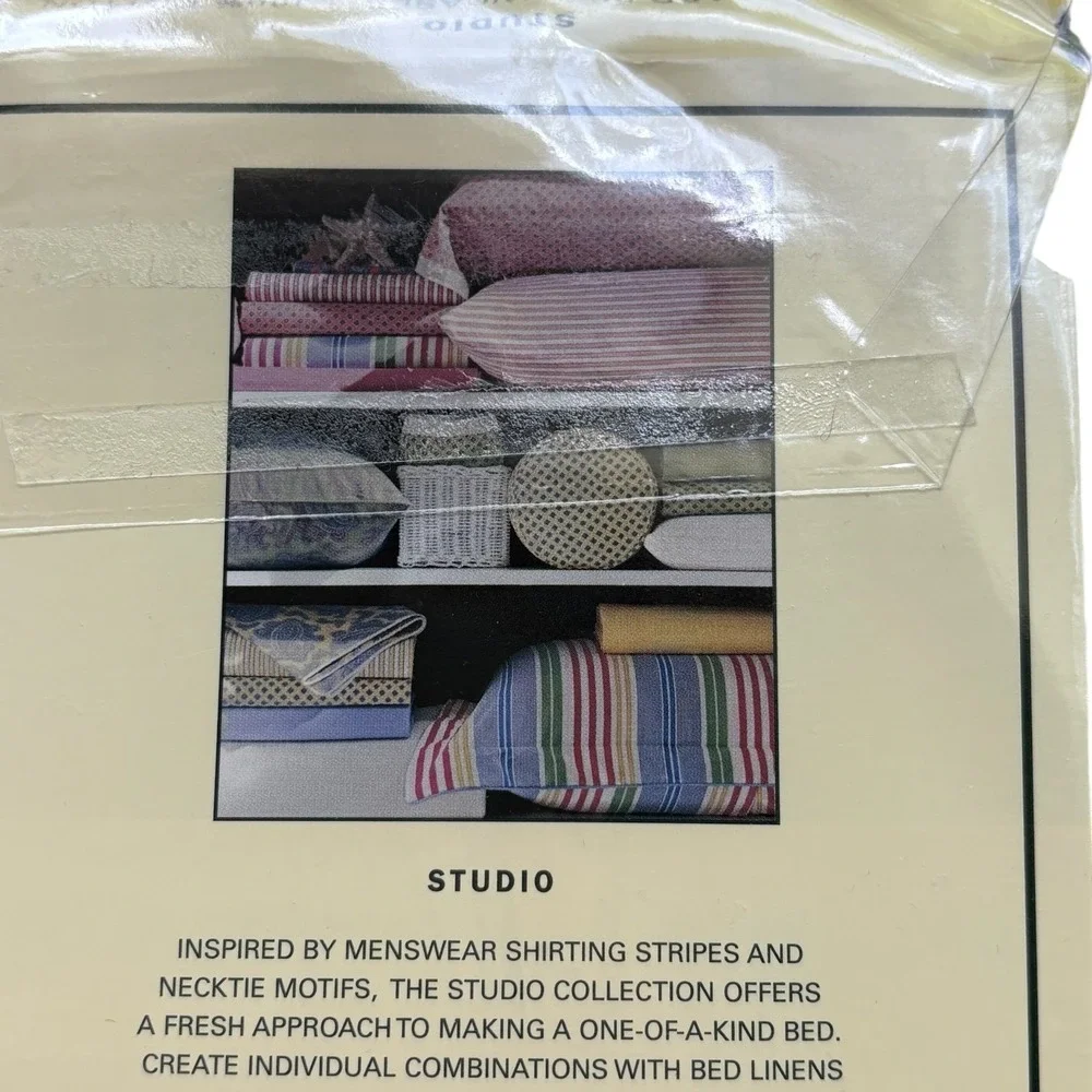 Ralph Lauren‎ Studio Foulard Citron & White Queen Flat Sheet NEW RETIRED PATTERN